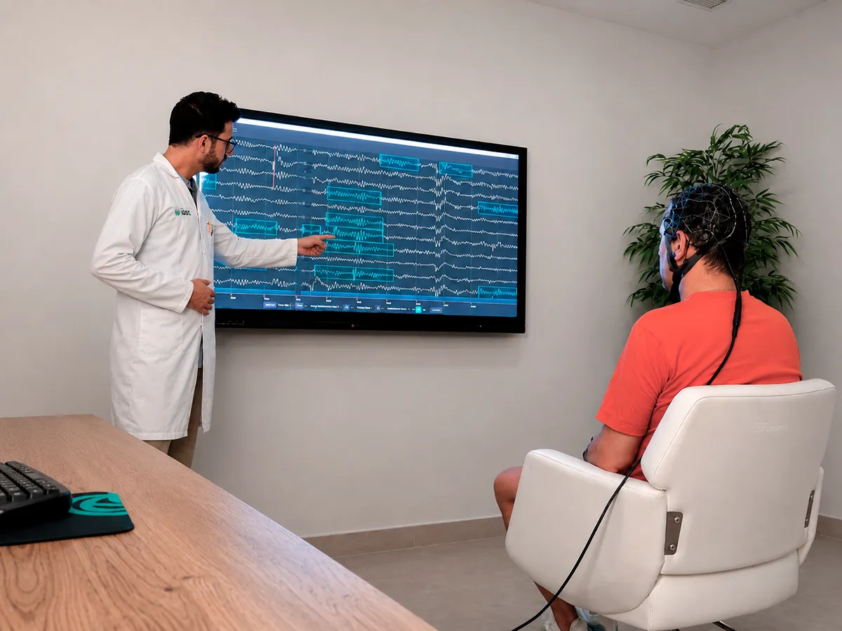 Foto: sesión de neurorrehabilitación tras daño cerebral